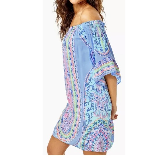 LILLY PULITZER SIZE  XS
FAWNA OFF-THE-SHOULDER DRESS *SEASIDE SHINDIG* - Picture 5 of 5